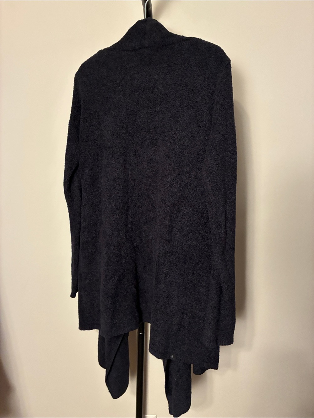 Barefoot Dreams Navy Blue Open-Front Draped Cardigan Large XL - Picture 5 of 9